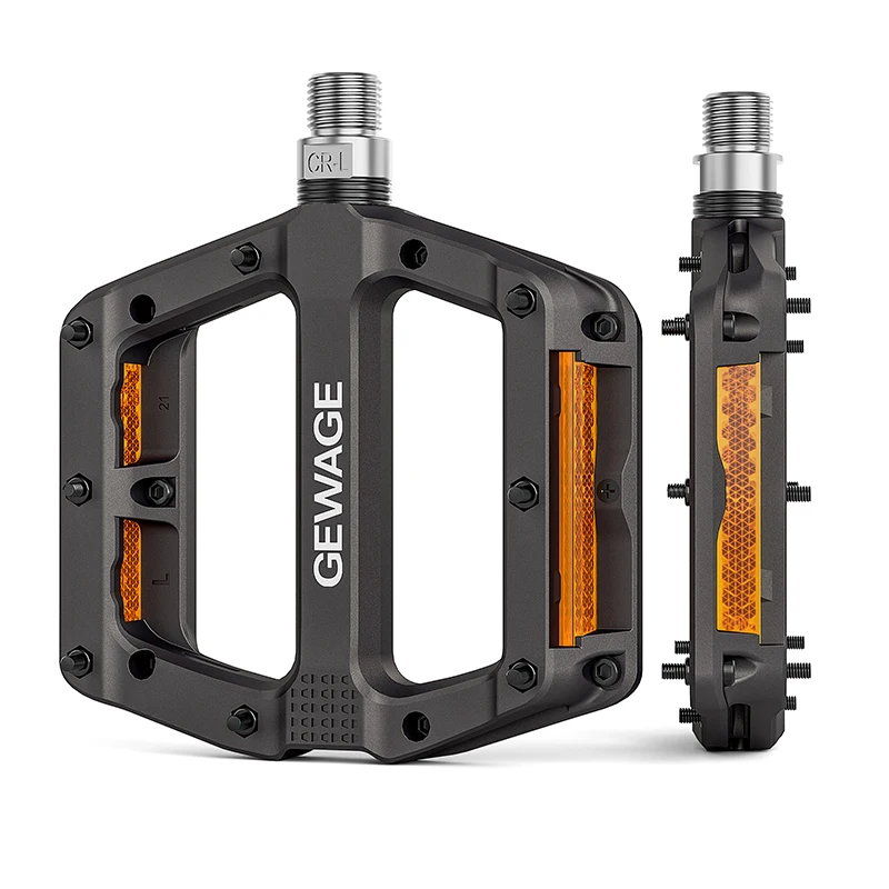 

GEWAGE Новое поступление подшипников и велосипедные педали DU, противоскользящая нейлоновая велосипедная педаль MTB с отражателем