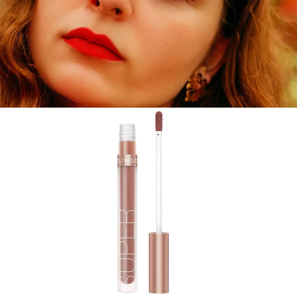 أحمر شفاه غير لامع مخملي لامع يدوم طويلاً، لون سائل مرطب لحفلات المدرسة للفتيات #4