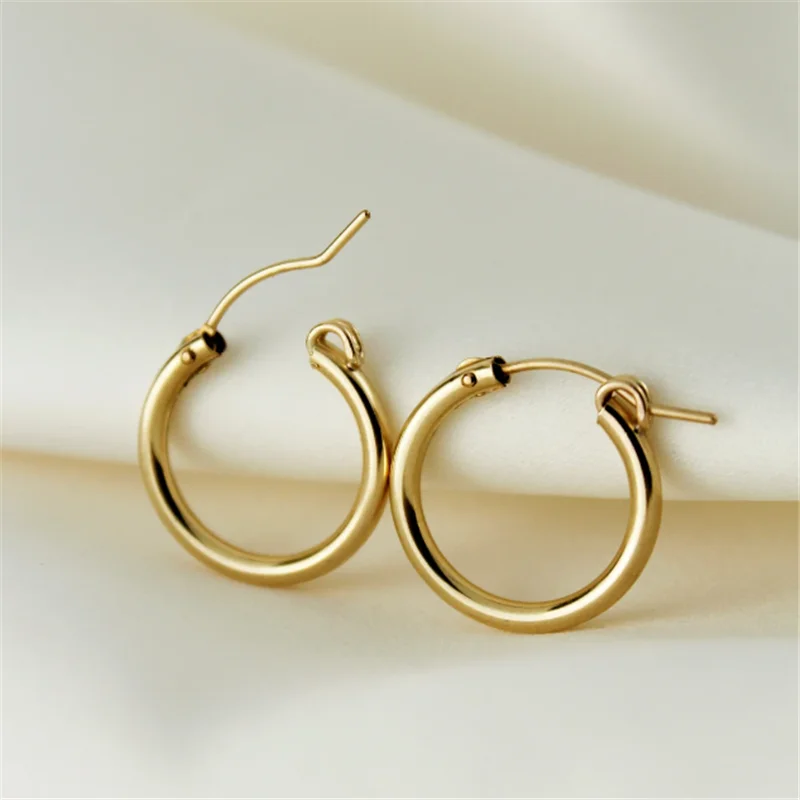 Orecchini a cerchio in oro 14 carati Gioielli moderni Minimalismo Boho Brincos Regalo Orecchini vintage Pendientes Oorbellen per le donne