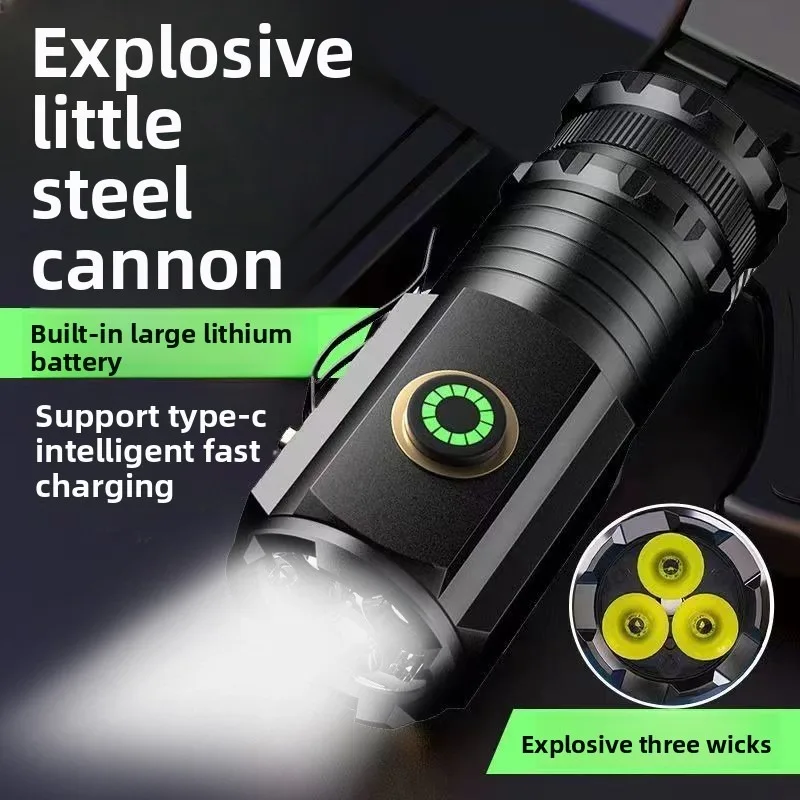 

Мини-светодиодный фонарик: супер яркий, перезаряжаемый, многофункциональный зажим для шляпы, алюминиевый сплав, водонепроницаемый, для экстренного использования.