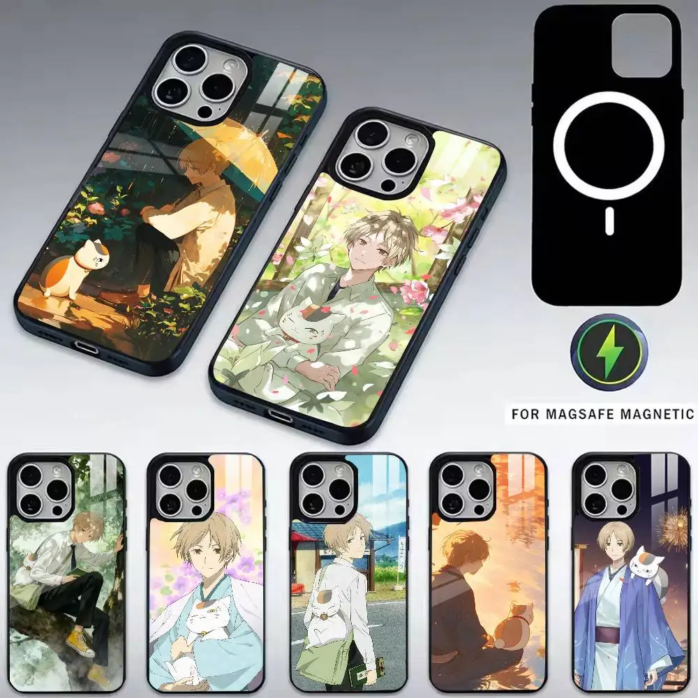 

Чехол для телефона Natsume Y-yuujinchou Takashi для iPhone 17, 16, 15, 14, 13, 12, 11 Plus, Pro, магнитный, для беспроводной зарядки Magsafe