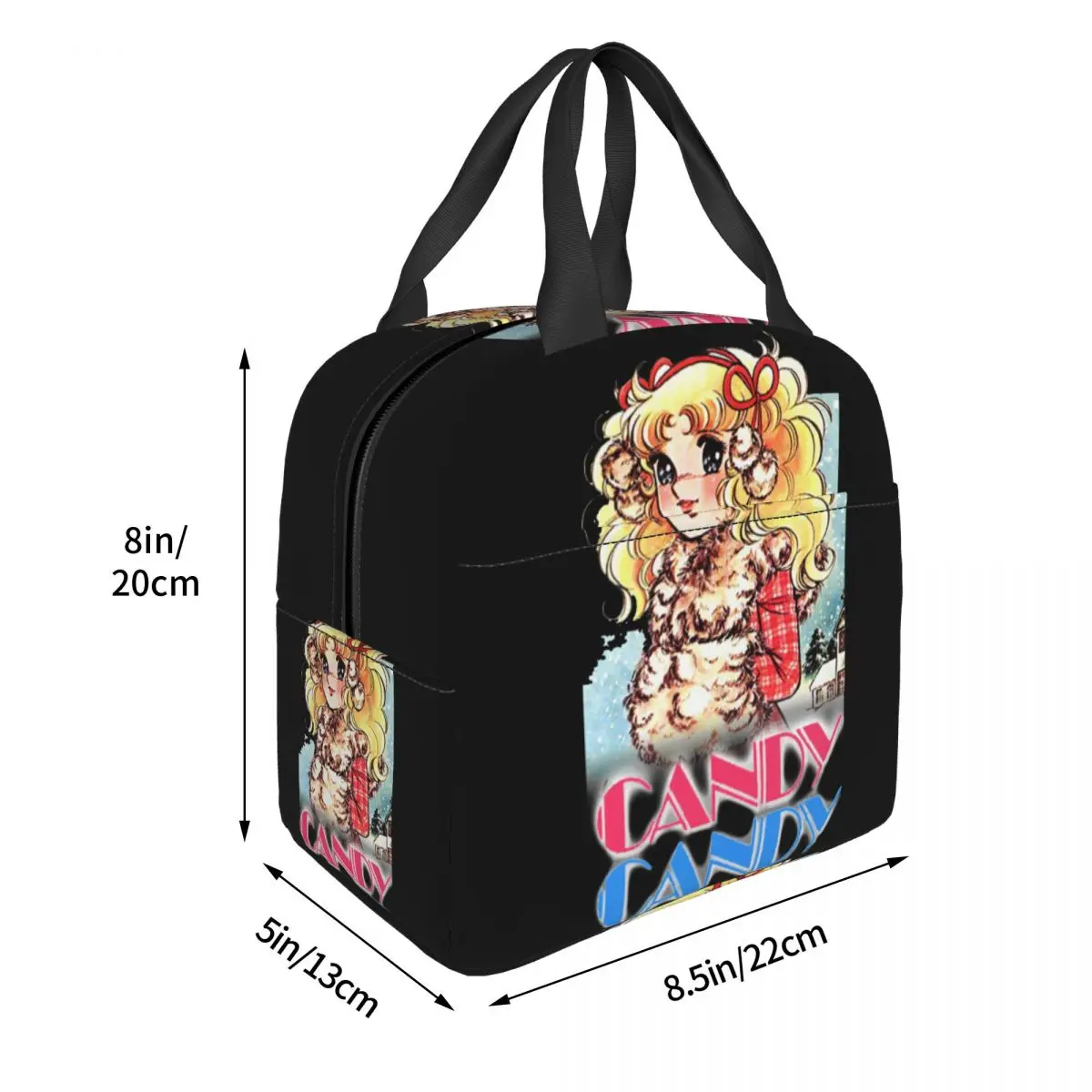 Candy Candy Candy Logo Isolados Lunch Bags, Cooler Bag, Lunch Container, Anime, anos 80 Manga, Tote Grande, Food Box, Office Piquenique