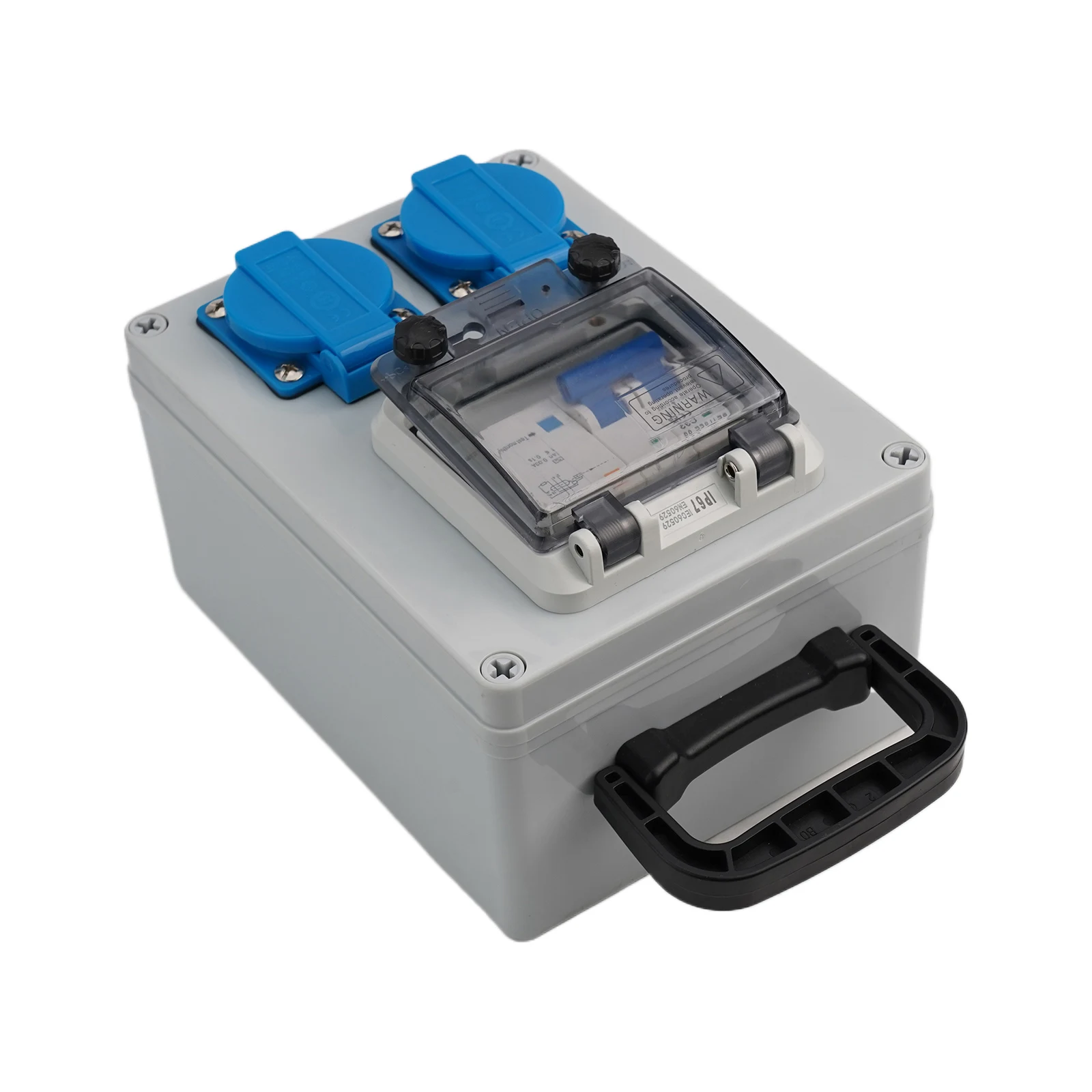 

Construction Power Distributor Wall Socket with FI Switch 16A 250V 2P IP67 Rated for Industrial and Garden Use