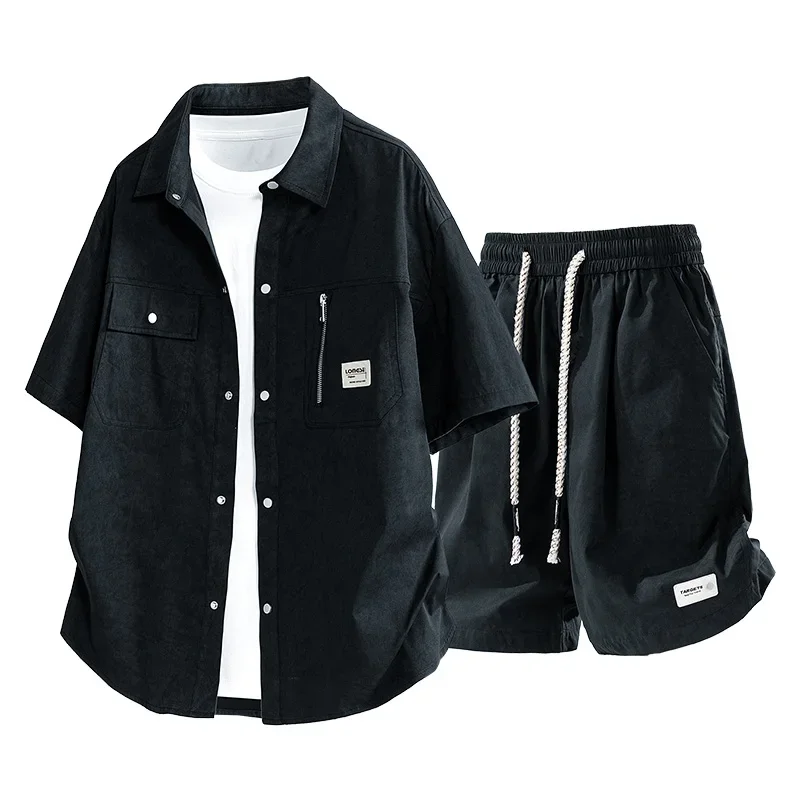 

Gorasion мужские шорты большого размера с рукавами, свободные повседневные короткие уличные мужские брюки, универсальные пляжные брюки с рукавами пять четвертей