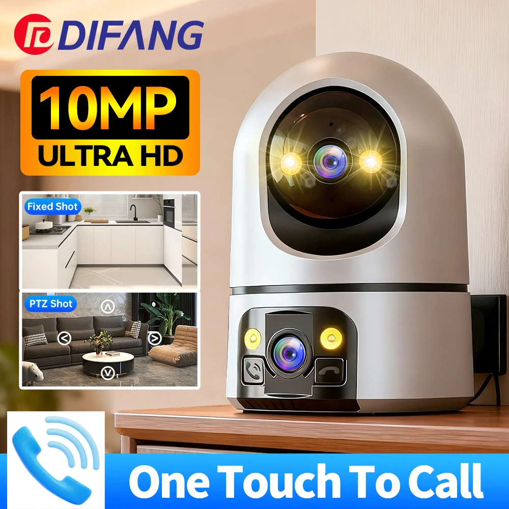 

DIFANG 5K 10MP Wireless Video Baby Monitor Video Call Indoor Security Baby Nanny WiFi Pet Camera Home Surveillance O-Kam