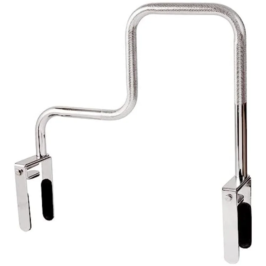 

DMI Chrome Plated Adjustable Grab Bars for Bathtub and Showers for Seniors Rust-Resistant Safety Rail with Textured Non-Slip Ha