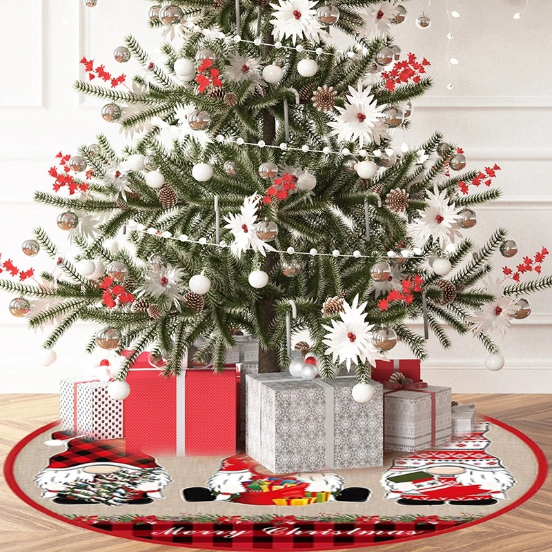 Christmas Decoration Diameter 90CM Strong And Sturdy Good Quality Multiple Styles Christmas Tree Base Apron Cute Pattern