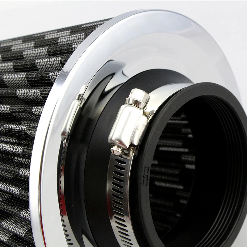 76MM 90MM 101MM High Flow Cold Cone Air Intake Filter 3.0inch 3.5inch 4inch Universal Car Air Filter Modification for Race Car