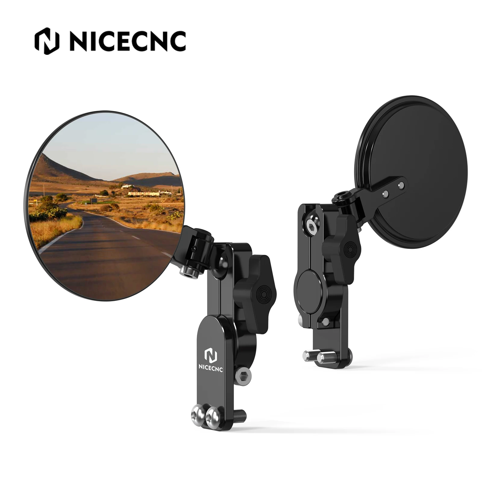 NICECNC Hand Guard Quick Flip Spiegels Voor KTM Yamaha Honda Bmw Kawasaki Suzuki Triumph Aprilia Ducati Husqvarna Cfmoto Benelli