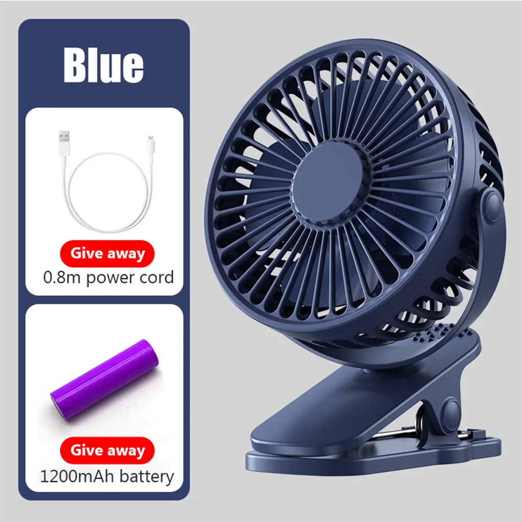 Clip Fan Portable Solid Color 2 in 1 Rotatable Bedroom Sleeping Fans