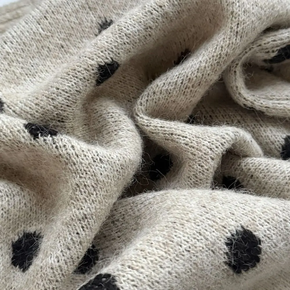 

Korean Style Long Sleeve Knit Short Sweater Loose Autumn Dot Crochet Knitwear Women Top Soft Sweet Girl's Pullover Women