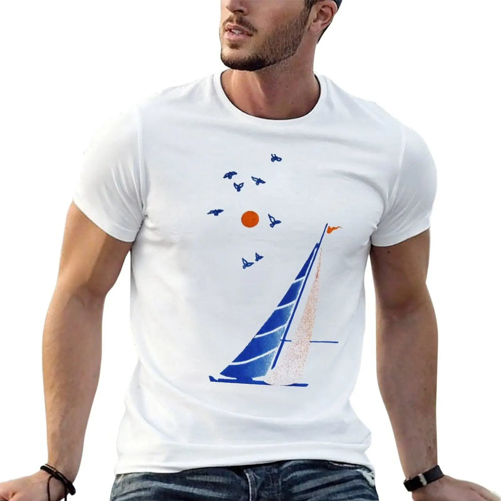 

Sail T-Shirt t shirts for man cotton soft funny t shirts cotton T-Shirt