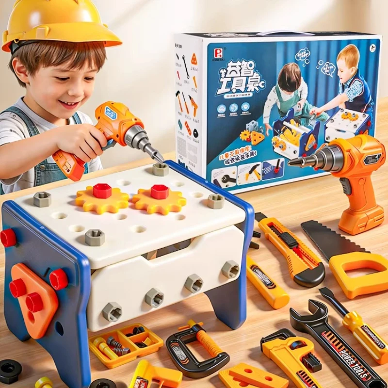 

Детский набор инструментов с электрической дрелью, игрушечный набор для ролевых игр, STEM-обучение, набор для самостоятельного ремонта, подарок на день рождения для малышей, девочек и мальчиков