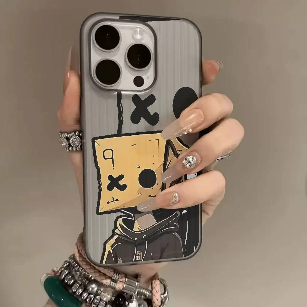 الكرتون ورقة رجل نمط جراب هاتف آيفون 17 16 15 14 13 12 11 برو ماكس زائد المموج الوفير الخلفي شل غطاء