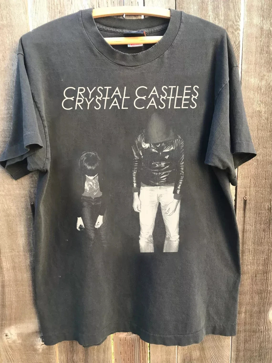 Crystal Castles Band Gift For Fan Black Color T Shirt Full Size Casual Comfort Streetwear Summer Preferred Cotton