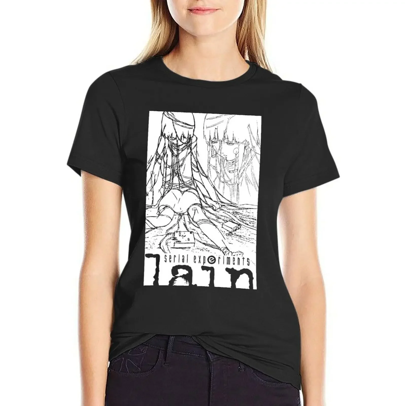

Serial Experiments Lain T-Shirt summer clothes sublime animal prinfor tshirts for Women