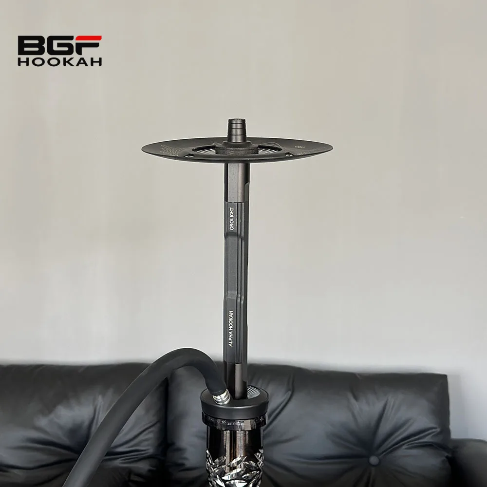 Black Alpha ORO Hookah Narguile Chicha Cachimbas Water Pipe Alpha Russian Hookah Set Without Bottle