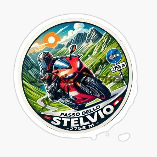 STELVIO PASS ITALIA Car Stickers Decorate Cars Rooms Wardrobes Desks Computer Bicycle Vinyl Self-adhesive Decals - view 3