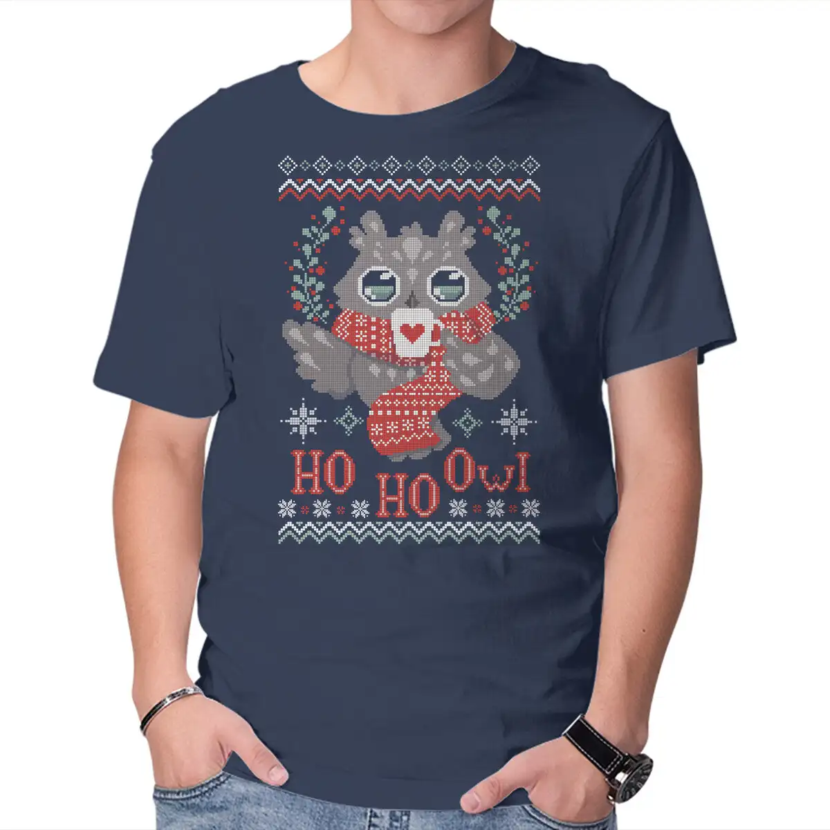 HO HO OWL! Unisex T-shirts for Man Woman Short Summer Tees Casual Cotton New Arrival Fashions Couple's Cloths