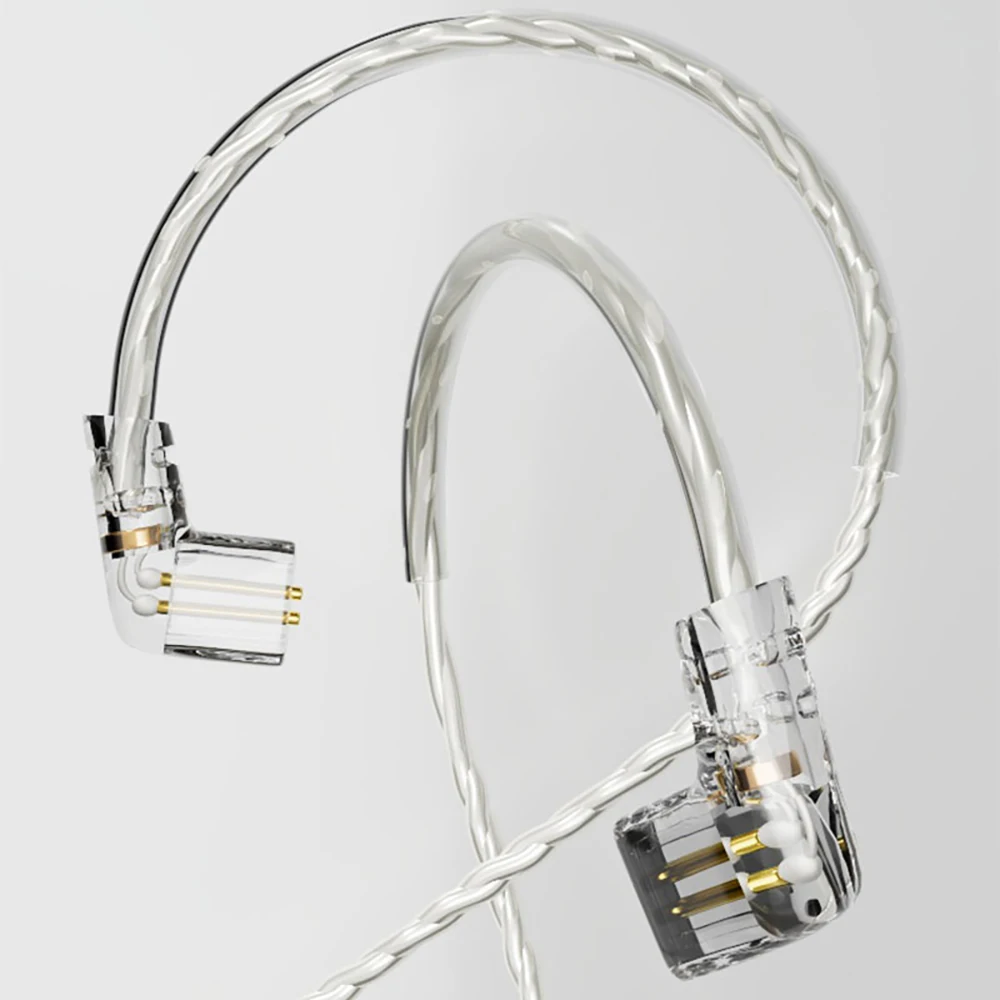 ND สายหูฟัง3ม. สายอัพเกรดสายคอมพิวเตอร์ตรวจสอบการถ่ายทอดสด CCA KZ สายเคเบิลชุบเงินสาย3.5