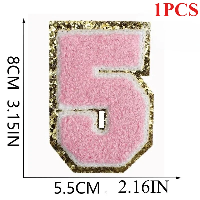 1PCS/Bulk 8cm Roze Engels Brief Patch Sticker Geborduurde Doek Kleding Kunst, Ambachten & Naaien DIY Kleding Naaien levert