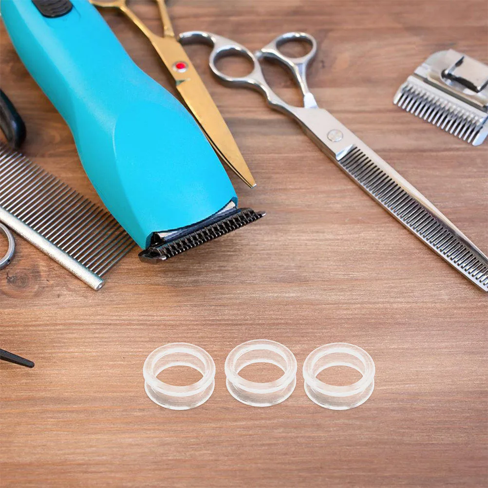 

18Pcs Finger Protector for Scissors Soft Silicone Rings Hair Cutting Barber Pet Grooming Grips Inserts Reusable Comfortable