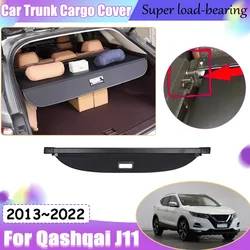 Car Trunk Curtain For Nissan Qashqai J11 Rouge Sport 2013~2022 MK2 Luggage Partition Privacy Shades Auto Part Covers Accessories