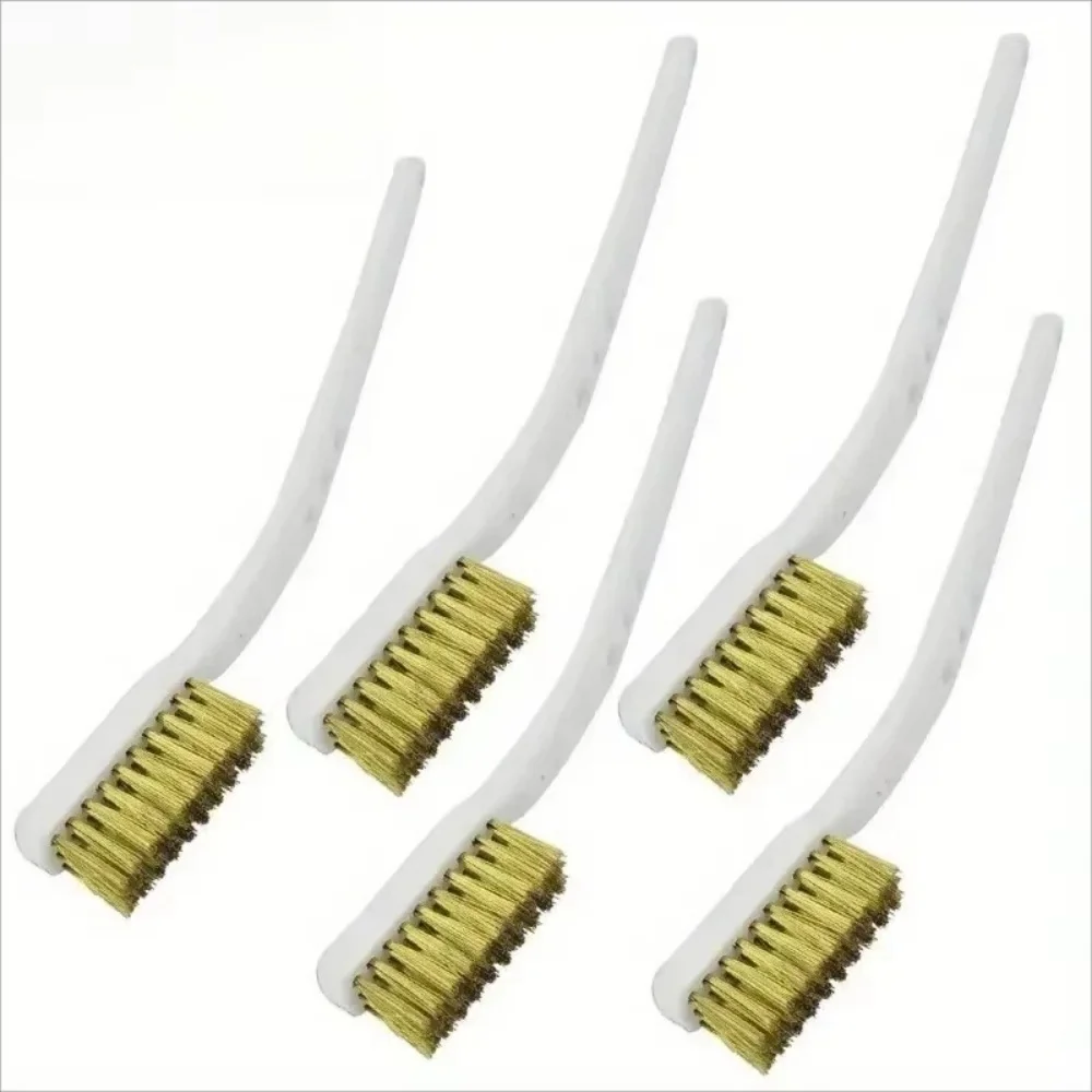 1/3/5Pcs 3D Printer Cleaner Tool Mini Copper Plated Brass Wire Brush for Paint Rust Removal Steel Wire Brush Burring Clean Brush