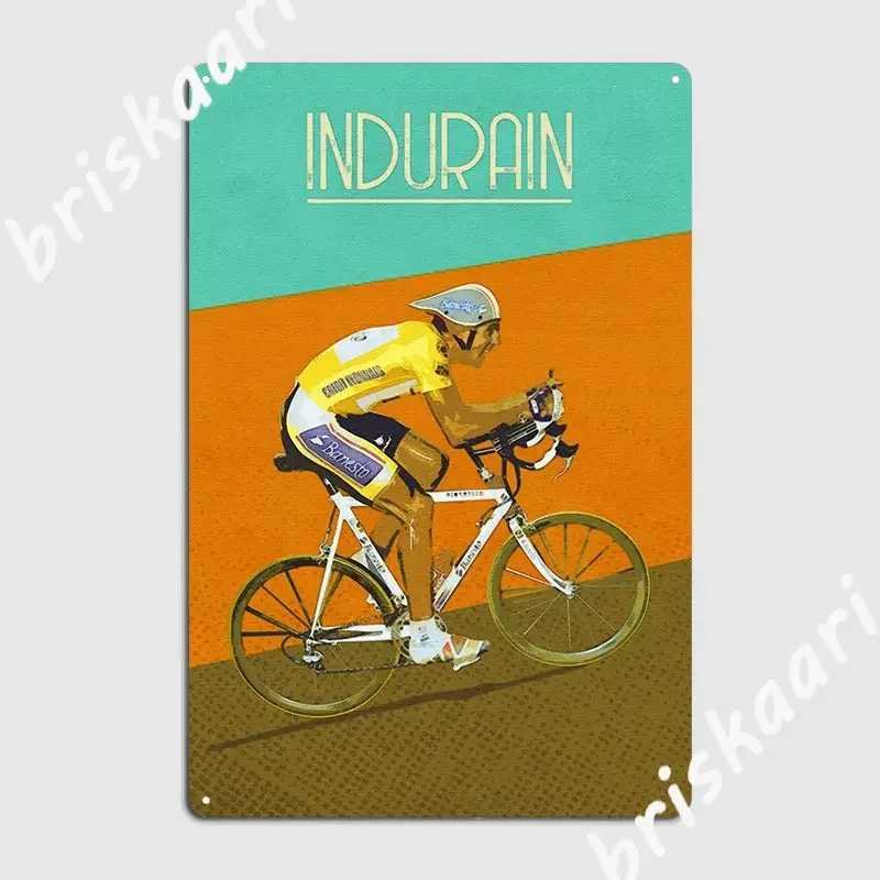 Miguel Indurain Poster Metal Plaque Cinema Kitchen Garage Club Customize Plaques Van Aert Tin sign Poster