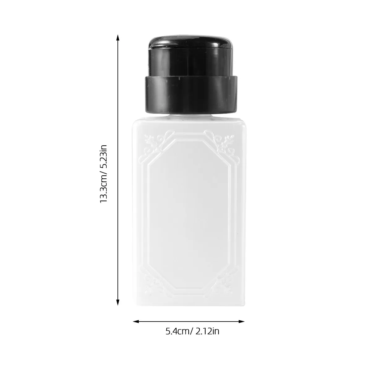 Press Pump Bottle White Acrylic Gel Nail Polish Remover Dispenser Portable Storage Travel Essential Nail Remover Bottle