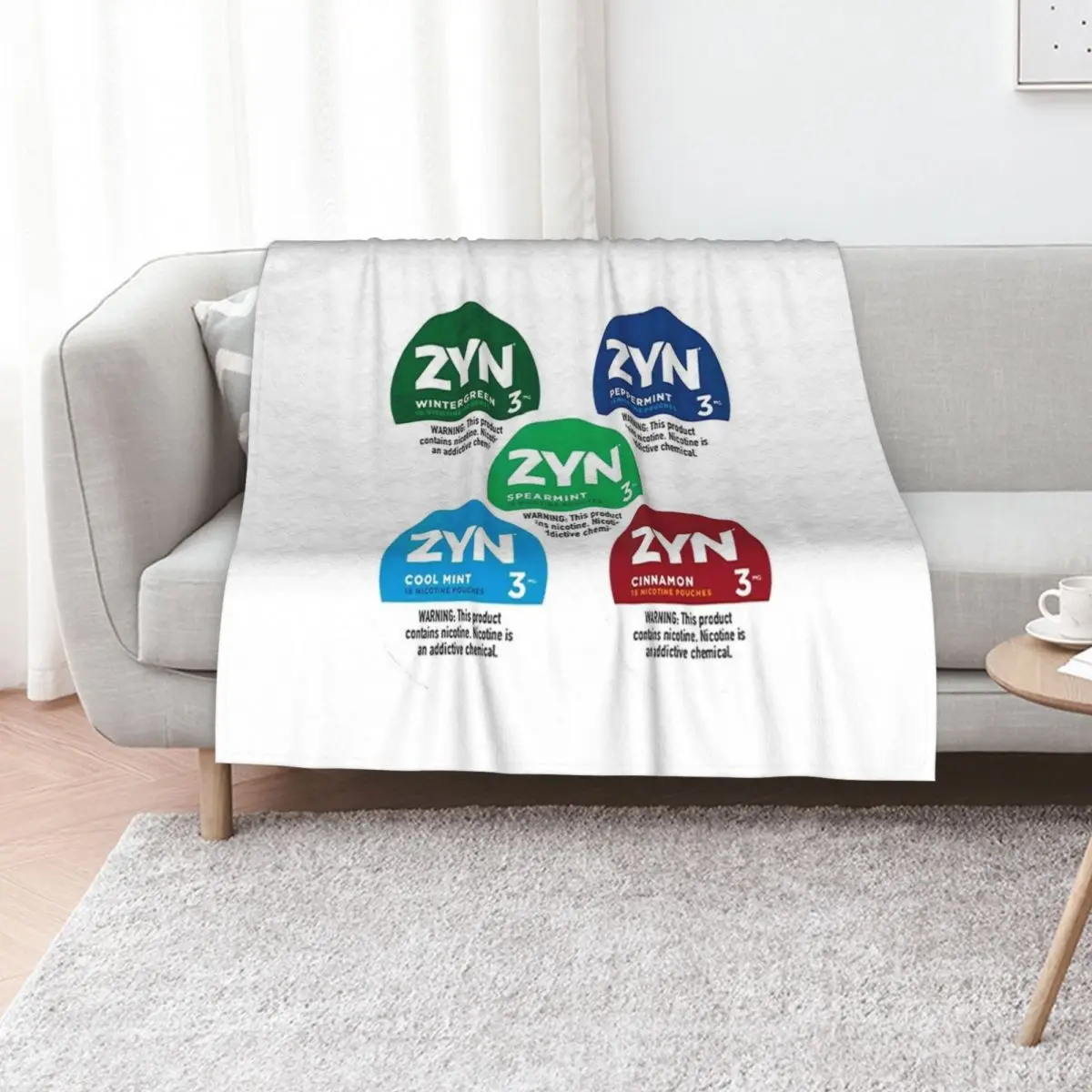 

Zyn Throw Blanket Vintage Furrys Fashion Sofas Bed Fashionable Blankets