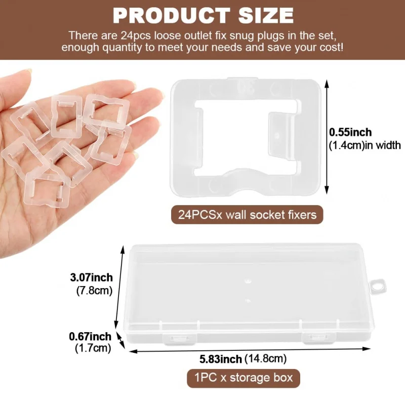 24 قطعة من قابس تثبيت المخرج السائب، مثبت مقبس الحائط، إدراج شفاف، منافذ بسهولة، حافظ على جوربتك #2