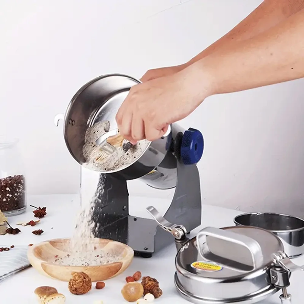 800G Elektrische Getreidemühle aus 304 Edelstahl, Hochgeschwindigkeits-Multifunktions-Zerkleinerer für Gewürze, Kaffee und Trockenfutter – Detail 9