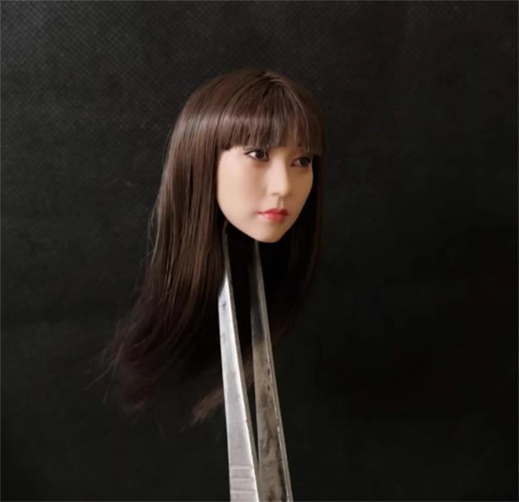 Sculpture de tête féminine à l'échelle 1/6, Expression asiatique, cheveux longs, modèle de fille, jouets adaptés à 12 pouces, TFit 12 pouces, figurine d'action TBL PH