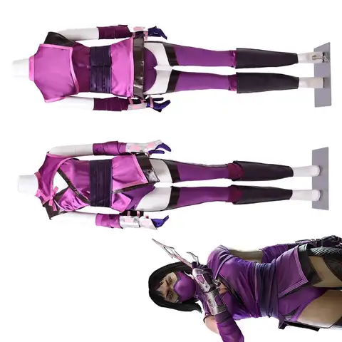 Game Mortal Kombat Mileena Cosplay Costume Sexy Women Purple Battle Uniform Suit Halloween Carnival Party MK11 Ninja Outfits