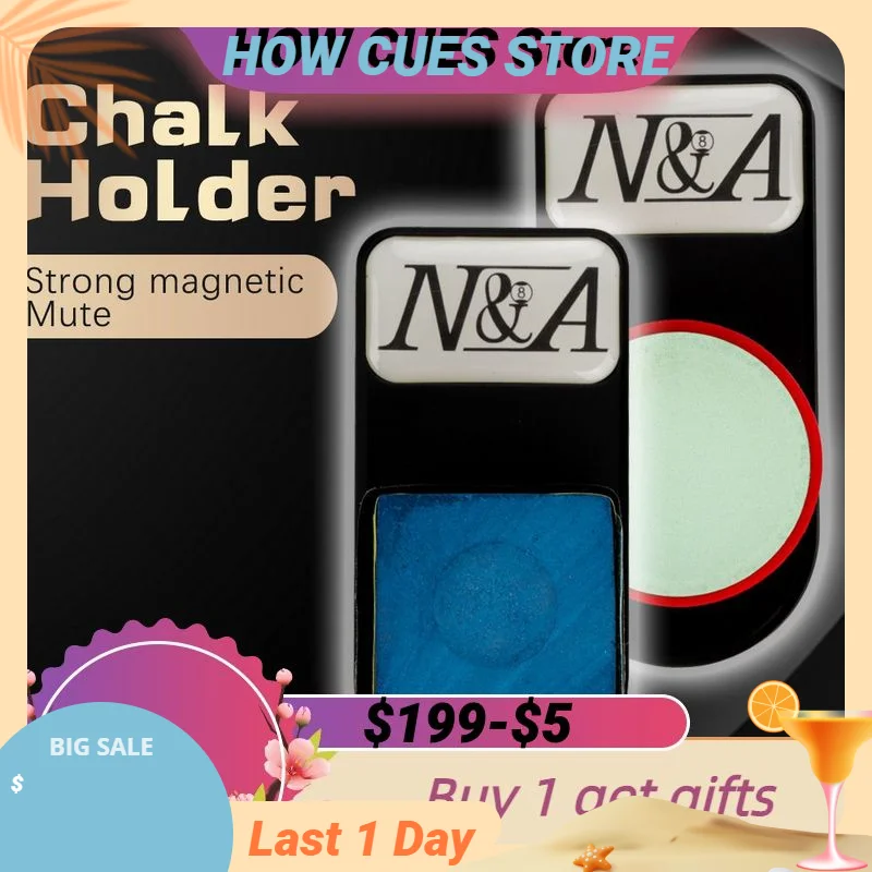 

Магнитный держатель для мела, магнитный, квадратный/круглый, для бассейна, снукера, бесшумный, прочный, аксессуары для переноски