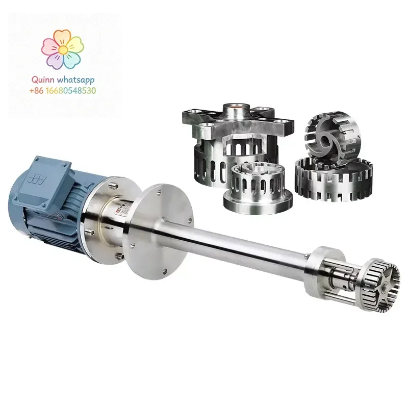 ms High Shear Steel Agitator and Disperser for 220V Liquid Mixing in Paints Cosmetics Food and Plastics