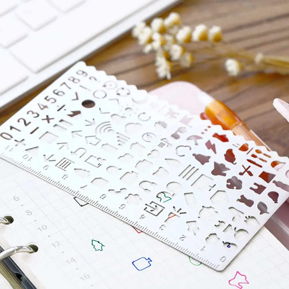 Stainless Steel Bookmarker Journal Ruler Craft Template for Scrapbooking Planner Diary DIY Photo Album Gift Making Painting