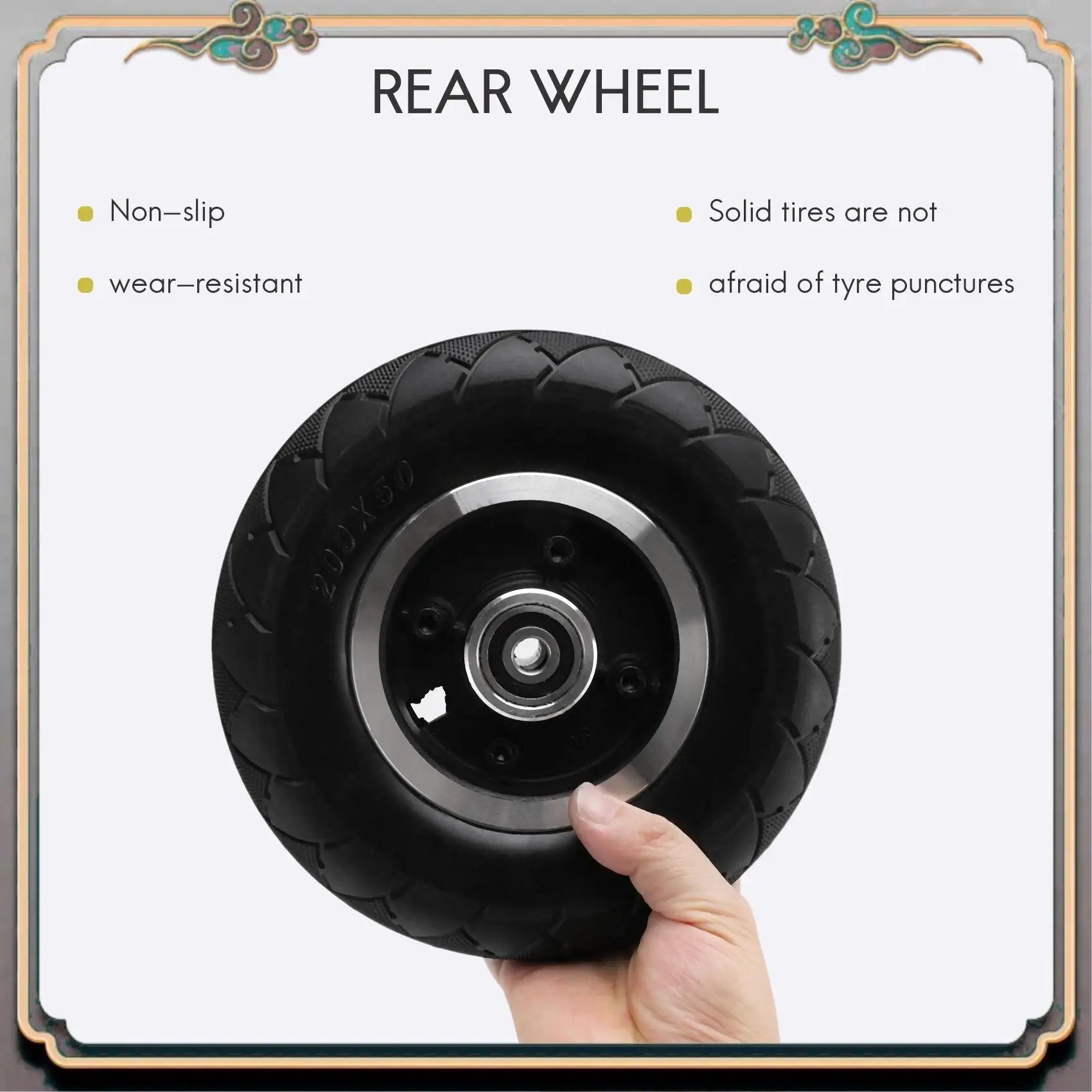 

Durable Explosion-Proof Solid Tubeless Tire For 8 Inch Electric Scooter Front Wheel And Belt Rear Wheel 200X50 Solid Tyre Parts