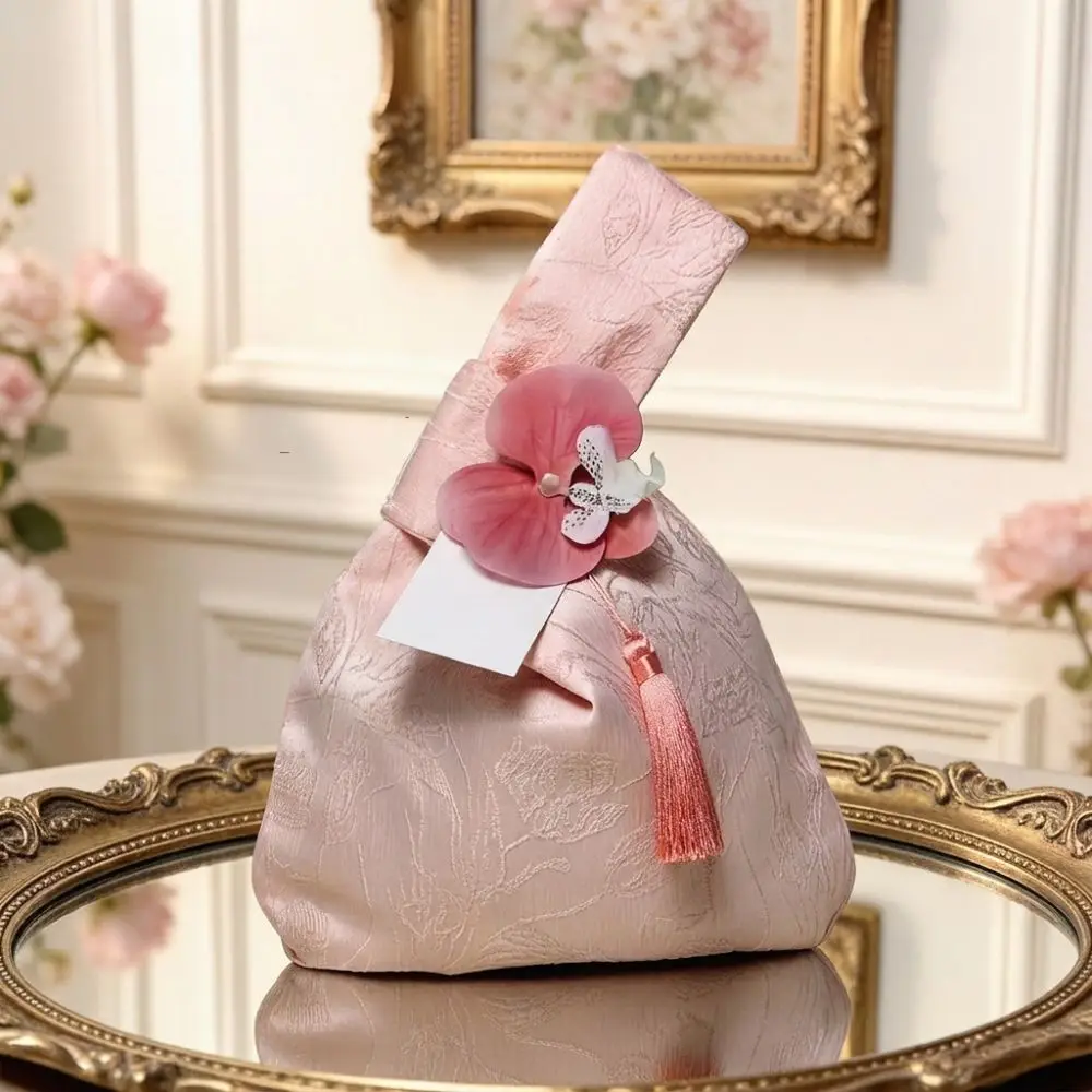 Portable Lightweight New Chinese Style Handbag Elegant Look Soft Texture Gift Bag Multifunctional Small Item Pouch