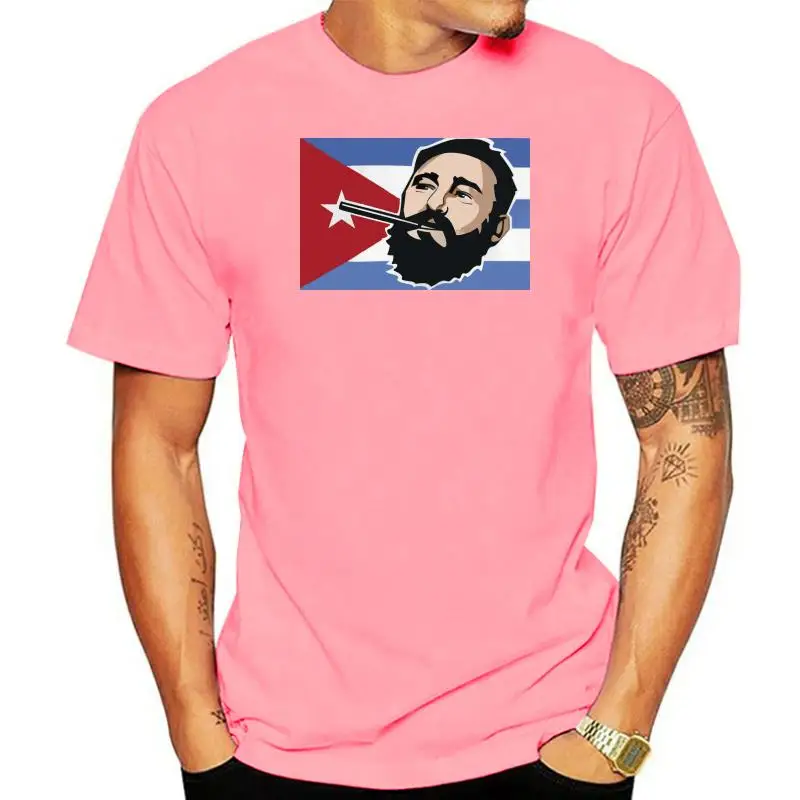 Fidel Castro Cuba Flag Men T-shirt