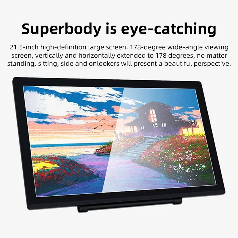 21.5 inch graphic tablet 8192 levels digital lcd display graphic tablet draw touch pen