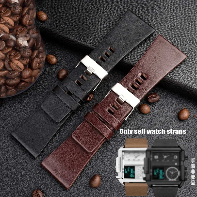 Genuine Leather Wrist Band for Diesel DZ7406 DZ7408 DZ4280 DZ4343 Watch Strap 22mm 24mm 26mm 28mm 30mm 32mm 34mm men\'s Bracelet