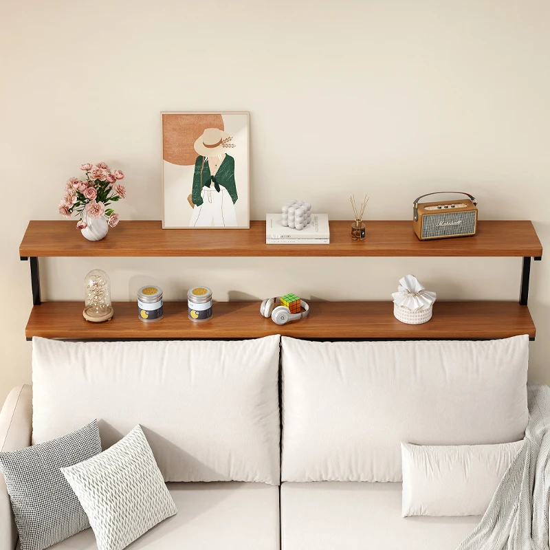 Solid wood sofa rear shelf clip narrow gap against the wall bed head and tail long strip table radiator cover decorative bookshe