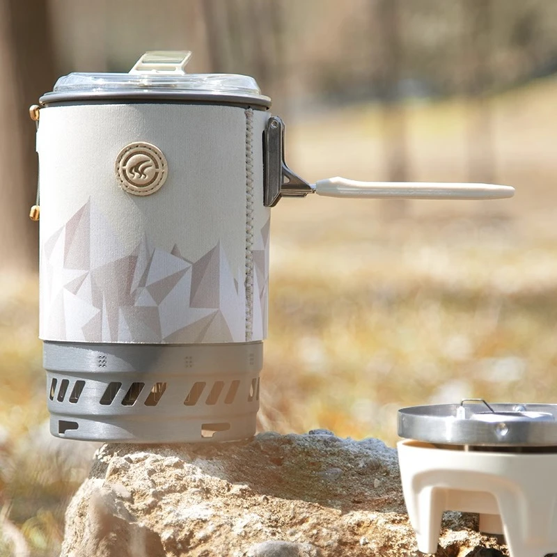 Outdoor Integrated Gas Stove Pot Set Star X5 Camping Heat Collecting Furnace Pot Single Pot Energy-Concentrating Loop