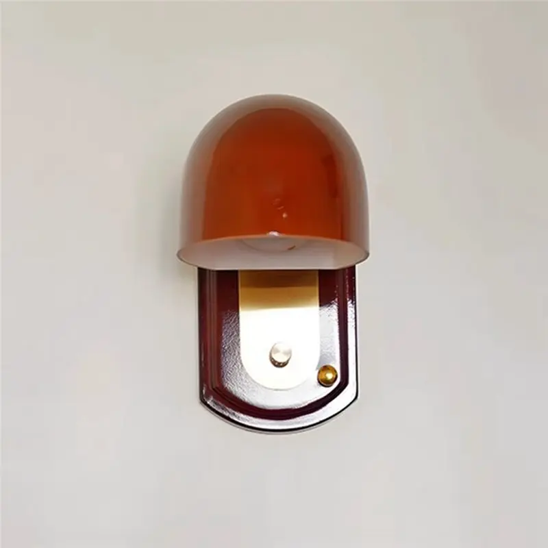French Led Wall Sconces Retro Bedroom Lighting With Glass Shade Vintage Bedside Lamp Vanity Light Fixtures
