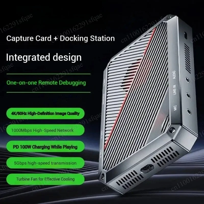 HDMI2.0 Gigabit Live Streaming P I VA VD20 Video Capture Docking Station PD100W Fast Charging 4K60Hz 2K144Hz 1080P240Hz USB3.2