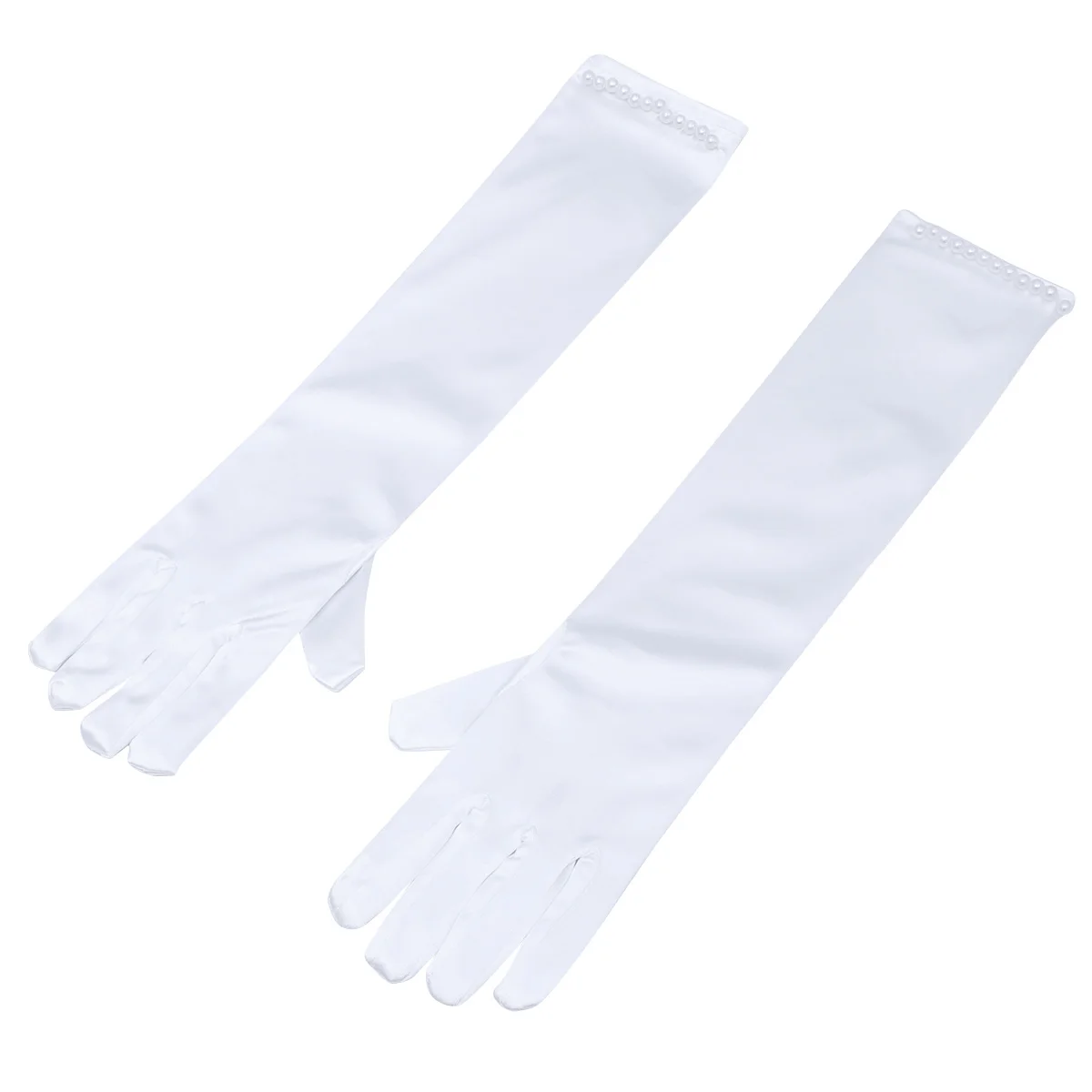 

Wedding Gloves Formal Event Bowknot Dress Elegant Flower Girl Long Kids Pageant