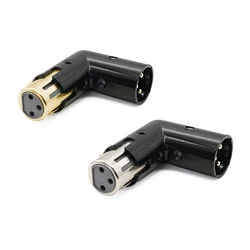 3Pin XLR Angle Adapter Male To Female with 4 Adjustable Angle Position