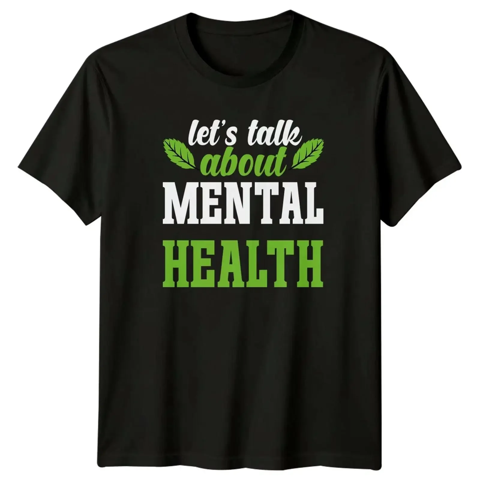 Let's Talk About Mental Health T Shirt Wellbeing Support Awareness Image 1 of 4 vintage Washed Soft graphic fashion Stylish